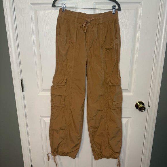 Aerie High Waisted Go-For-It Baggy Cargo Pant 100% Cotton Size Small GUC - Picture 2 of 9
